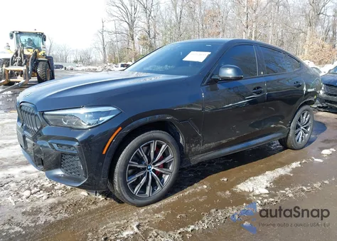 2022 BMW X6 xDrive40I z USA, uszkodzony, nr VIN 5UXCY6C03N9K74850
